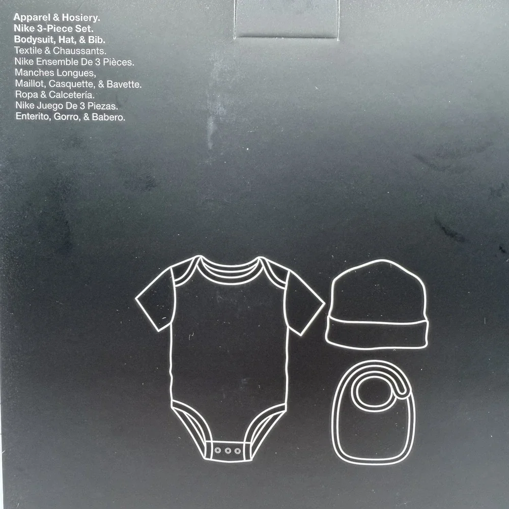 Jordan Baby 3Pc Newborn‎ Outfit Set Bodysuit Hat Bib 0-6M Jersey Blue NIB